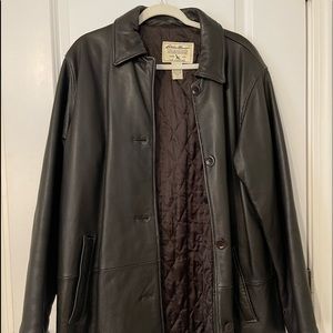 Eddie Bauer 100% Authentic Leather Buttondown Jacket